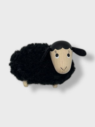 Handmade Wooden Wool Sheep Magnet – Icelandic Design