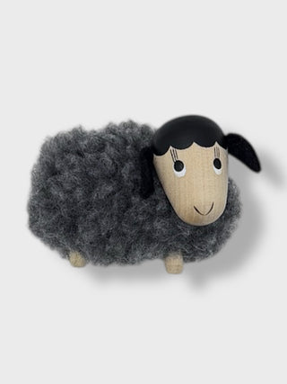 Handmade Wooden Wool Sheep Magnet – Icelandic Design