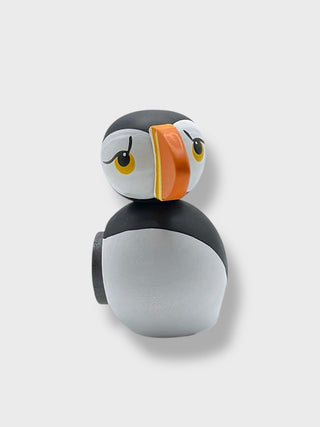 Hand-Painted Wooden Puffin Magnet – Iceland Souvenir