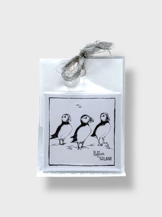 Hand-drawn Puffins Magnet — by Jana Tomanova