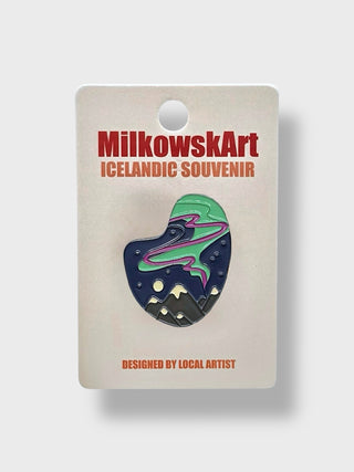 Northern Lights Enamel Pin — by MilkowskArt