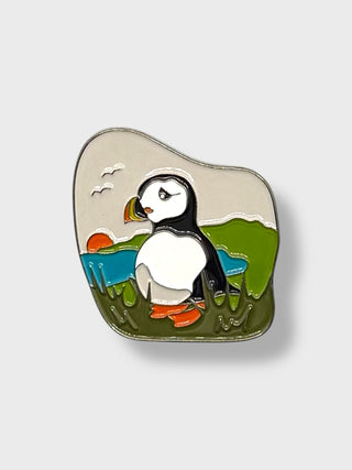Iceland Puffin Magnet  Cute Enamel Art by Local Artist