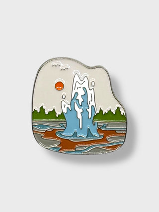 Iceland Geyser Magnet  Playful Enamel Art by Local Artist