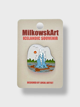 Geysir Enamel Pin – Designed by Local Artist MilkowskArt