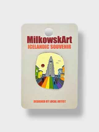 Reykjavík Rainbow Street Pin  Hallgrímskirkja