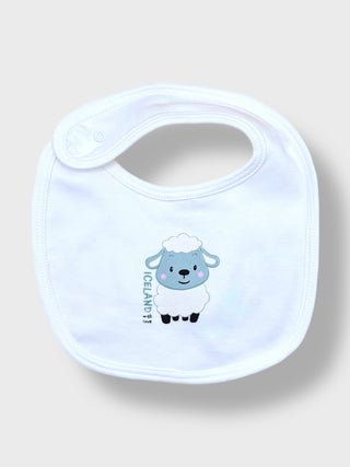 Iceland Baby Bib, Cute Lamb Design
