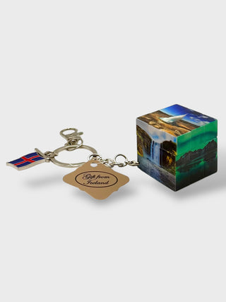 Iceland Puzzle Cube Keychain – Gift from Iceland
