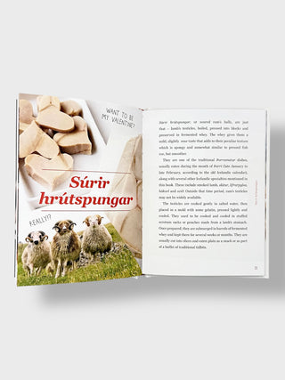 Icelandic traditional food book inside pages