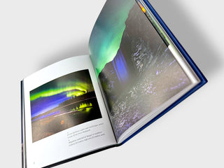 Aurora borealis over Iceland photography book
