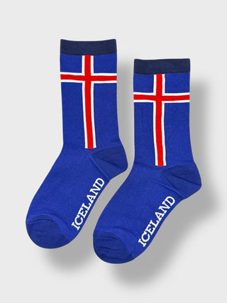 Iceland Flag Vertical Socks