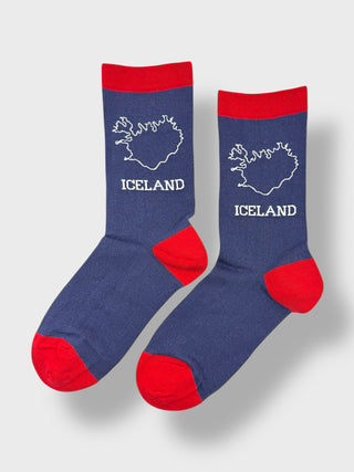 Iceland Map Socks