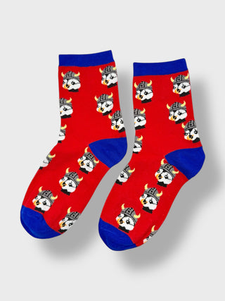 Viking Puffin Socks – Red