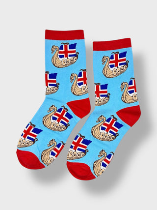 Icelandic Viking Ship Socks