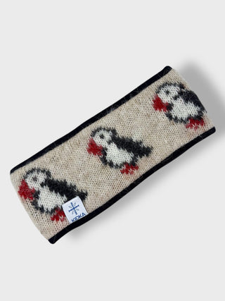 Kidka Wool Puffin Headband Beige