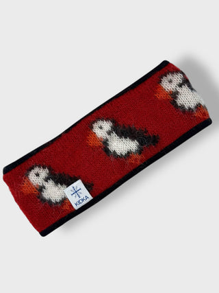 Kidka Wool Puffin Headband Red