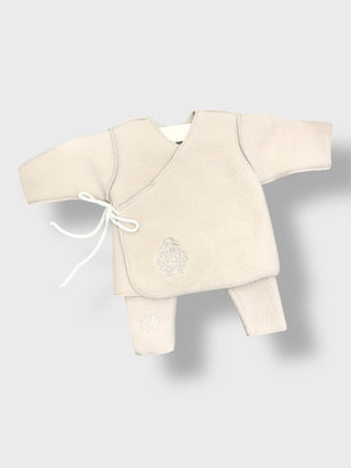 Merino Wool Baby Wrap Top – Sizes 0-6 Months