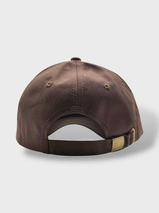 Brown cap on a light gray background
