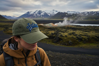 Green cap with 'Iceland' text and flag on a light gray background