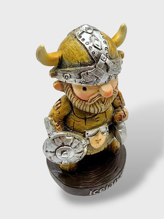 Icelandic Viking Warrior Figurine with Axe & Shield – Nordic Collectible Souvenir – Exclusively at Our Store