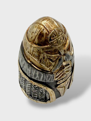 Icelandic Viking Warrior Statue – Nordic Helmet Guardian – 10 cm