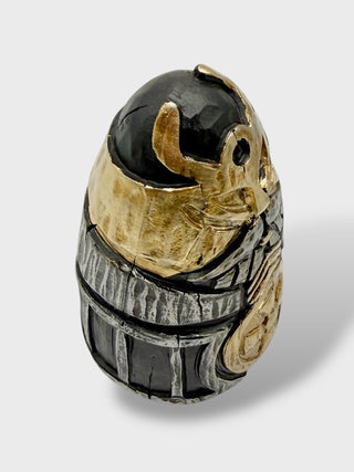Icelandic Viking Guardian Statue – Nordic Warrior Totem – 10 cm