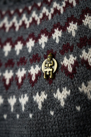 20 mm bronze-style Iceland Viking Guardian enamel lapel pin Thor
