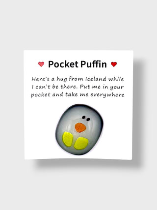 Lucky Pocket Puffin –  Glass Puffin Keepsake from Iceland. Store Exclusive