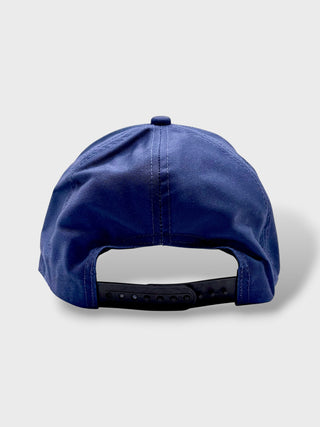 Blue Iceland cap with Northern Lights, snowy mountain design and white Iceland lettering on the front