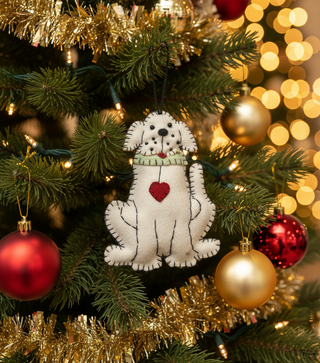 Christmas Felt Ornament  Dog, Store Exclusive