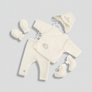 Merino Wool Baby Wrap Top – Sizes 0-6 Months