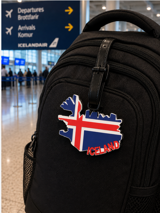 Iceland Map Luggage Tag – Icelandic Flag Travel Souvenir
