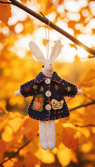 Christmas Felt Ornament Rabbit, Store Exclusive