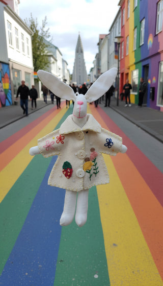 Christmas Felt Ornament Rabbit, Store Exclusive