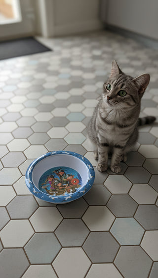 Icelandic Pet Bowl – Puffins or Vikings