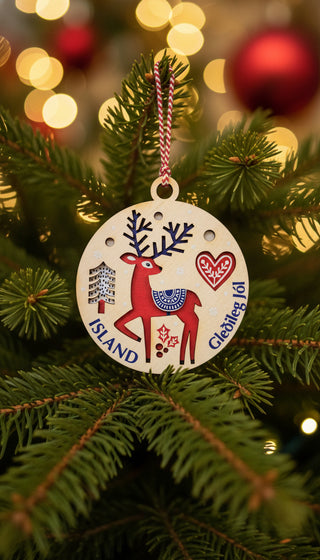Icelandic Wooden Ornaments, Store Exclusive